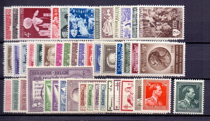 Belgien 1955/1956 - 2 Komplet bind - OBP 961/1007