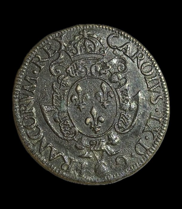 Frankrig Rouen Karl 9 af Frankrig Jeton 1574