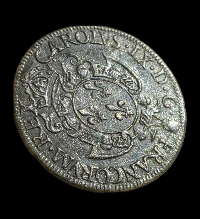 Frankrig Rouen Karl 9 af Frankrig Jeton 1574