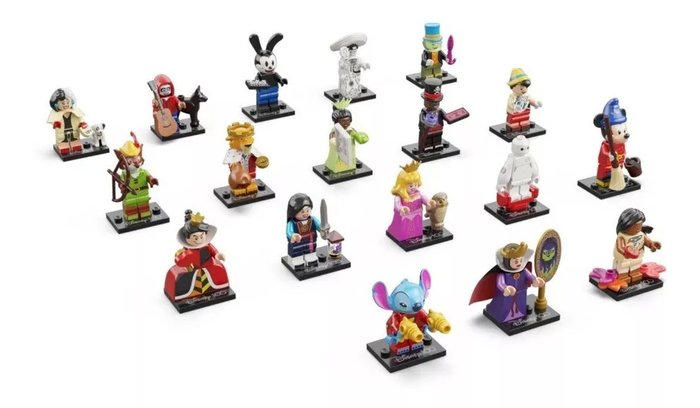 Lego - Minifigurer - 71038 - Disney 100 Minifigures - Conjunto Completo - 2020+