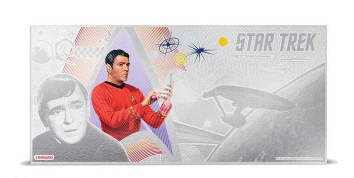 Niue. 1 Dollar 2018 Star Trek - Scotty- Silberbanknote, (.999)  (Ingen mindstepris)