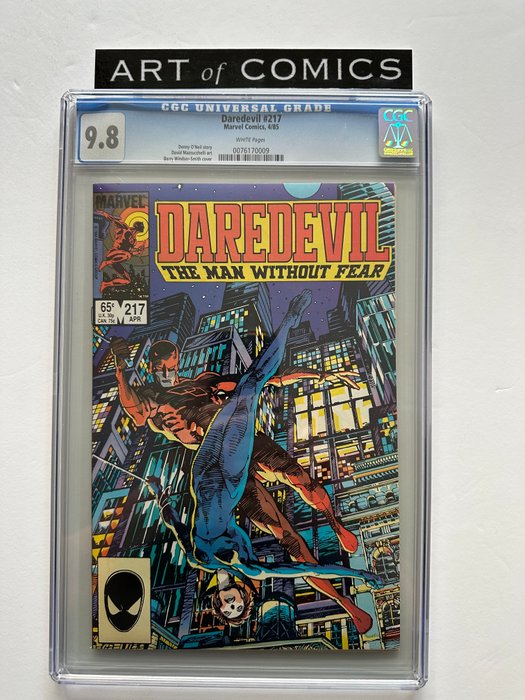 Daredevil #217 - CGC Graded 9.8 - Extremely High Grade!! - 1 Graded comic - Første udgave - 1985