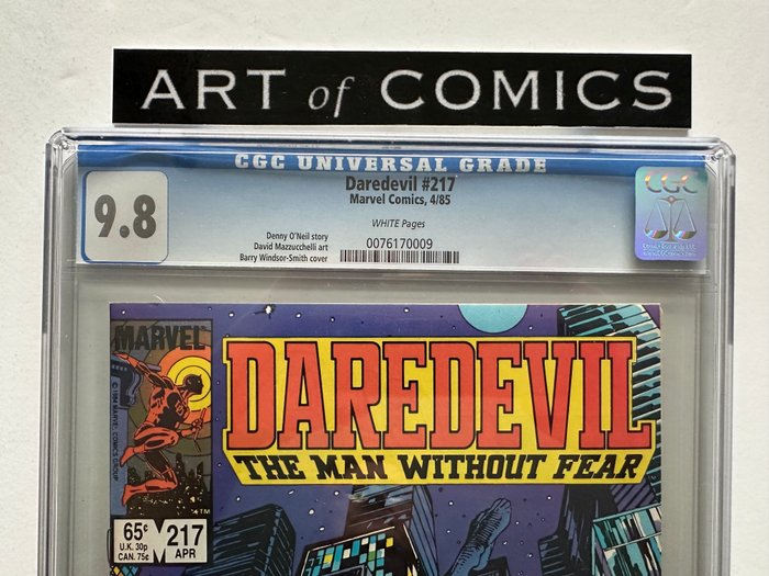 Daredevil #217 - CGC Graded 9.8 - Extremely High Grade!! - 1 Graded comic - Første udgave - 1985