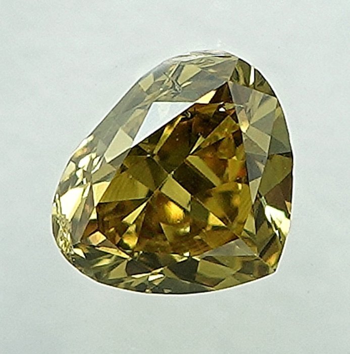 1 pcs Diamant  (Naturfarvet)  - 0.29 ct - Fancy intense Gul - SI2 - International Gemological Institute (IGI)