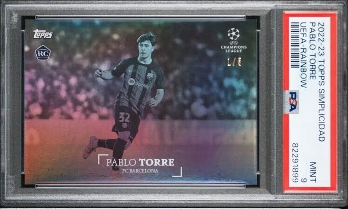 2022/23 Topps Simplicidad Pablo Torre Rainbow 1/5 PSA 9 - 1 Graded card