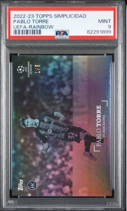 2022/23 Topps Simplicidad Pablo Torre Rainbow 1/5 PSA 9 - 1 Graded card