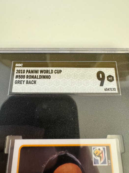 2010 Panini World Cup Ronaldinho #500 SGC 9 Graded sticker