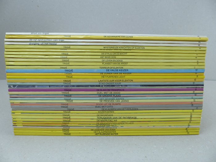 Trigië 1 t/m 35 (24x 1e druk) - Complete Oberon serie incl. prent - 35 Album - Første udgave/genoptryk - 1977/1985