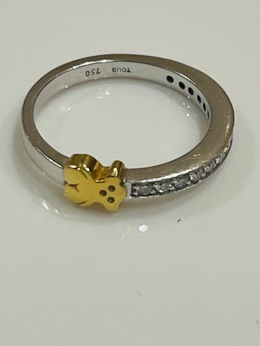 Tous - 18 kraat Gulguld Hvidguld - Ring - 024 ct Diamant