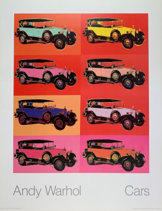 Andy Warhol (1928-1987) - Cars Mercedes Typ 400 Bj. 1925 x8 - Artprint 90 x 70 cm