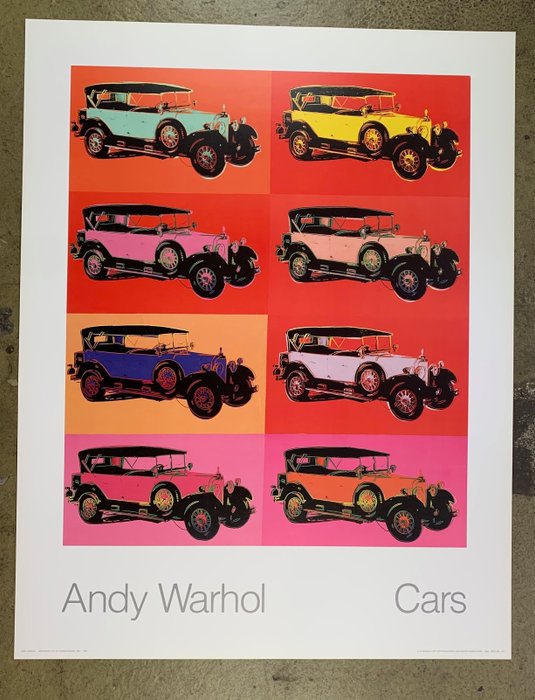 Andy Warhol (1928-1987) - Cars Mercedes Typ 400 Bj. 1925 x8 - Artprint 90 x 70 cm