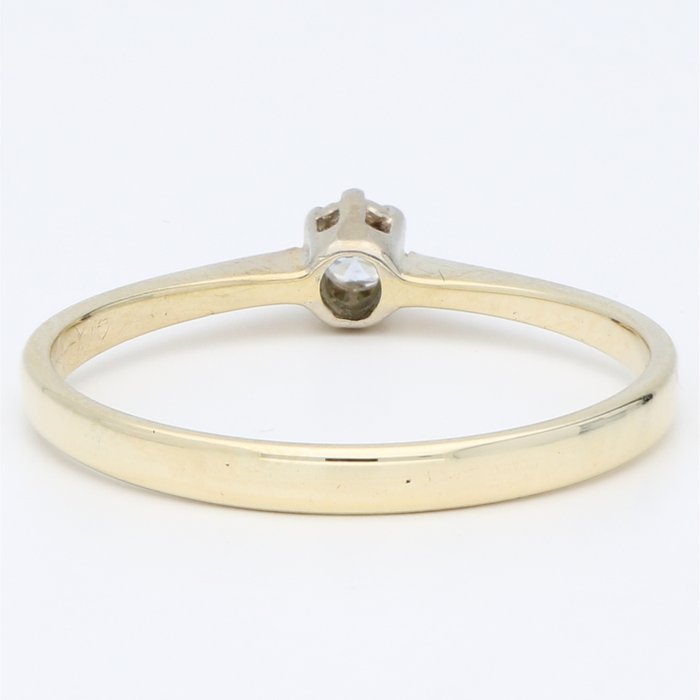 Ingen mindstepris - Ring - 14 karat Gulguld Diamant (Natur)