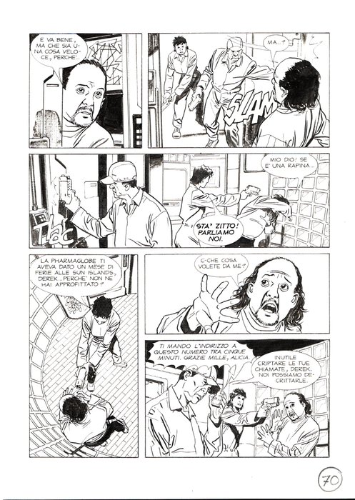 De Angelis, Roberto - 3 Original page - Nathan Never #187 - "Sara Mc Bain" - 2006