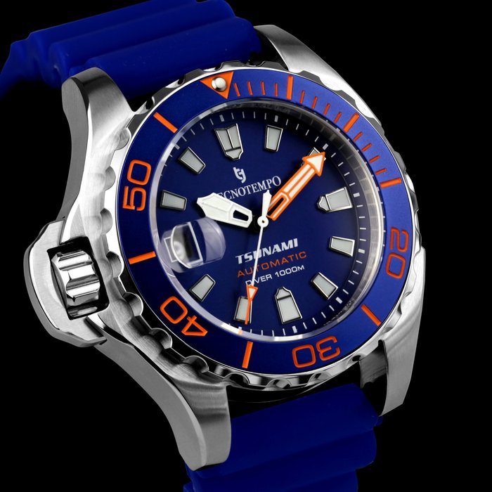 Tecnotempo - Professional Diver 1000M "Tsunami" - Limited Edition - - TT1000TSBL - Mænd - 2011-nu