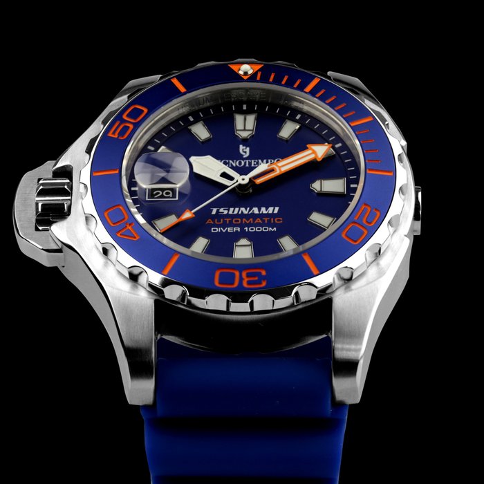 Tecnotempo - Professional Diver 1000M "Tsunami" - Limited Edition - - TT1000TSBL - Mænd - 2011-nu