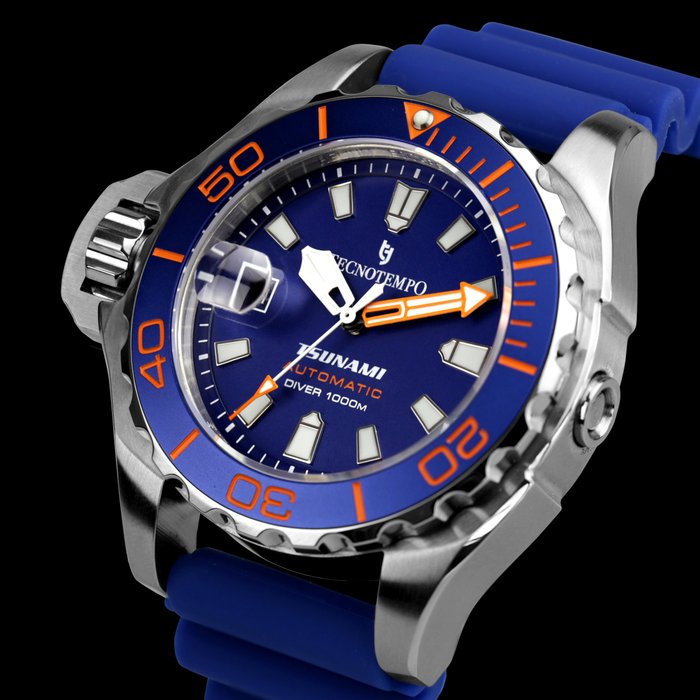 Tecnotempo - Professional Diver 1000M "Tsunami" - Limited Edition - - Ingen mindstepris - TT.1000TS.BL - Mænd - 2011-nu