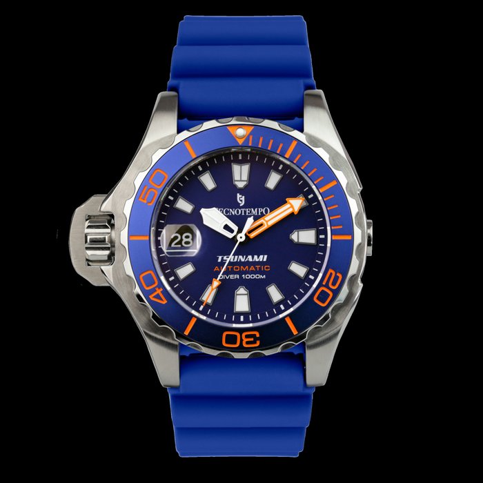 Tecnotempo - Professional Diver 1000M "Tsunami" - Limited Edition - - TT.1000TS.BL - Mænd - 2011-nu