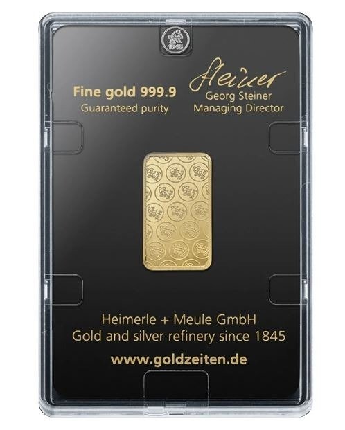 10 gram - Guld 999 - Heimerle + Meule - Forseglet