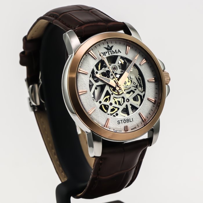 Optima - Stöbli Skeleton - Swiss automatic - OSA483SK-SRL-1 - Ingen mindstepris - Mænd - 2011-nu