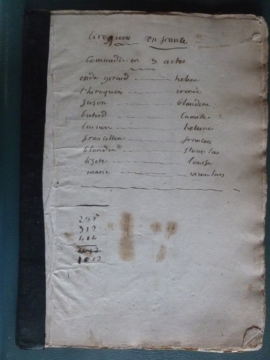 Pierre-François Colomb de Gaste - L'iroquois en France Comédié du futur député Pierre-François de Colomb - 1770