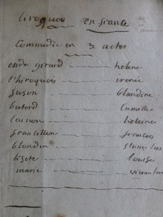 Pierre-François Colomb de Gaste - L'iroquois en France Comédié du futur député Pierre-François de Colomb - 1770