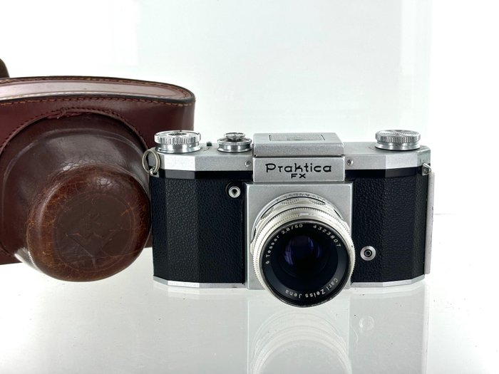 Carl Zeiss Jena, Praktica FX + Tessar 2.8/50mm und Tasche | Analogt kamera