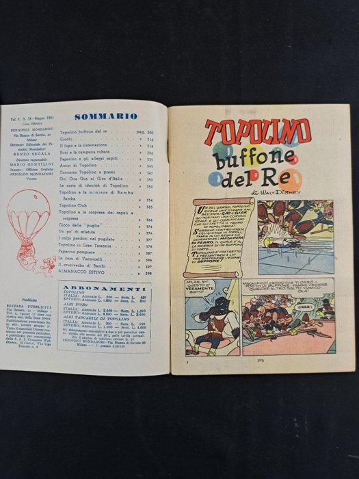 Topolino Libretto n. 28 - 1 Comic - Første udgave - 1951