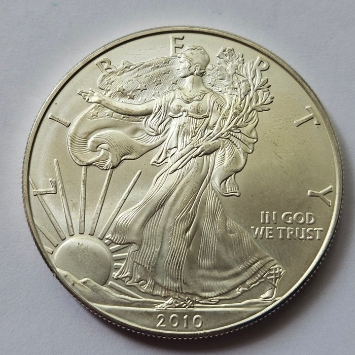 Förenta staterna. 1 Dollar 2010 American eagle, 1 Oz (.999)  (Ingen mindstepris)