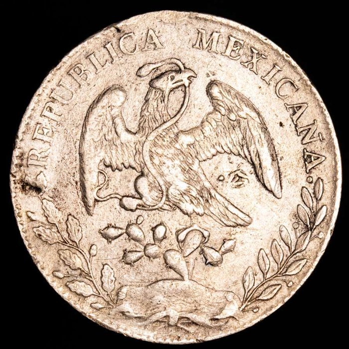 Mexico 8 Reales Minted in Mexico City (Mo) 1890 Assayer AM Chinese chops  (Ingen mindstepris)