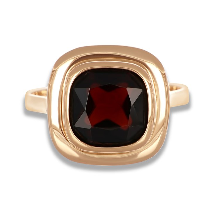 Ring - 18 kraat Gulguld -  3.00ct. tw. Granat