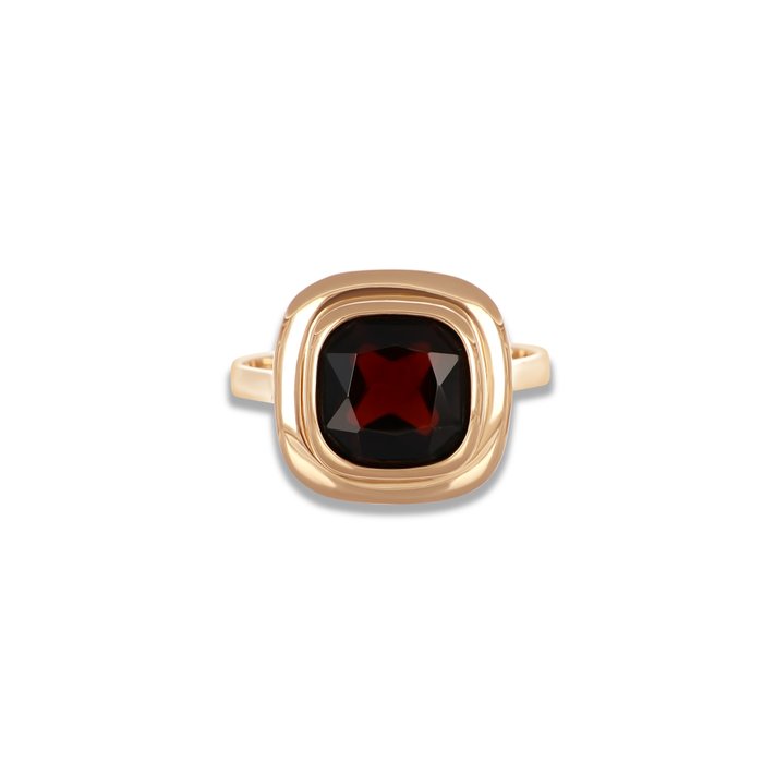 Ring - 18 kraat Gulguld -  3.00ct. tw. Granat