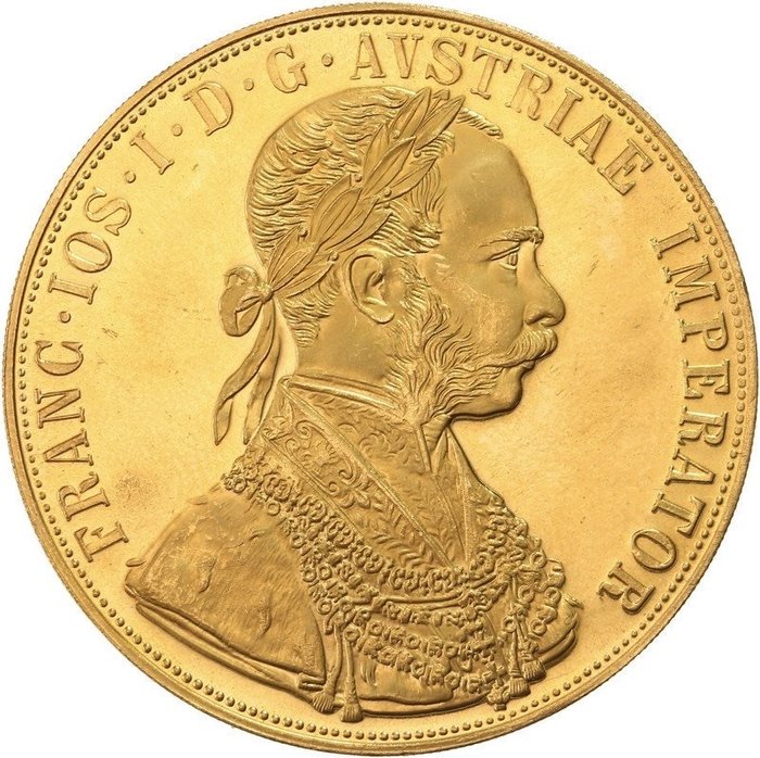 13,96 grams - Guld 980 - 4 Ducat Austria 1915 - 986‰ - Præget bar