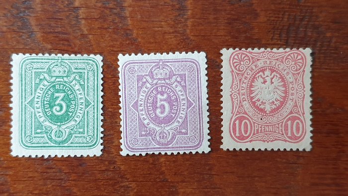 Tyske Kejserrige 1875/1889 - Freimarken uit de begyndejaren - Michel 31/33; 39/44; 45/50; 52