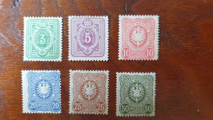 Tyske Kejserrige 1875/1889 - Freimarken uit de begyndejaren - Michel 31/33; 39/44; 45/50; 52