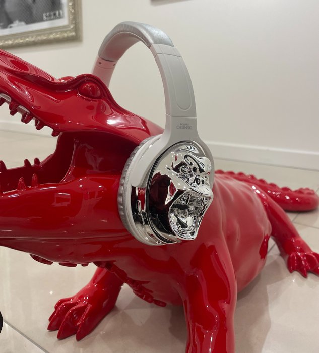 Richard Orlinski (1966) - Headphones Kong (silver chromed)