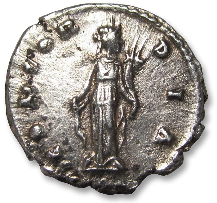 Romarriket. Faustina II (Augusta, AD 147-175). Denarius Rome mint circa 149-152 A.D. - CONCORDIA reverse - struck under Antoninus Pius