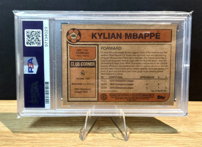 2024 Topps Living UCL Kylian Mbappé #690 PSA 10 - 1 Graded card