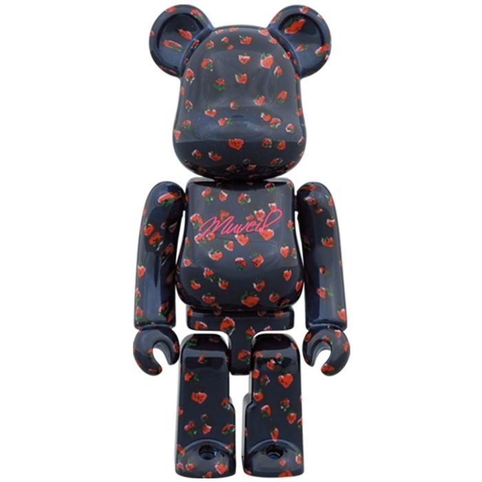 400%  100% Bearbrick set - Muveil (Strawberry)