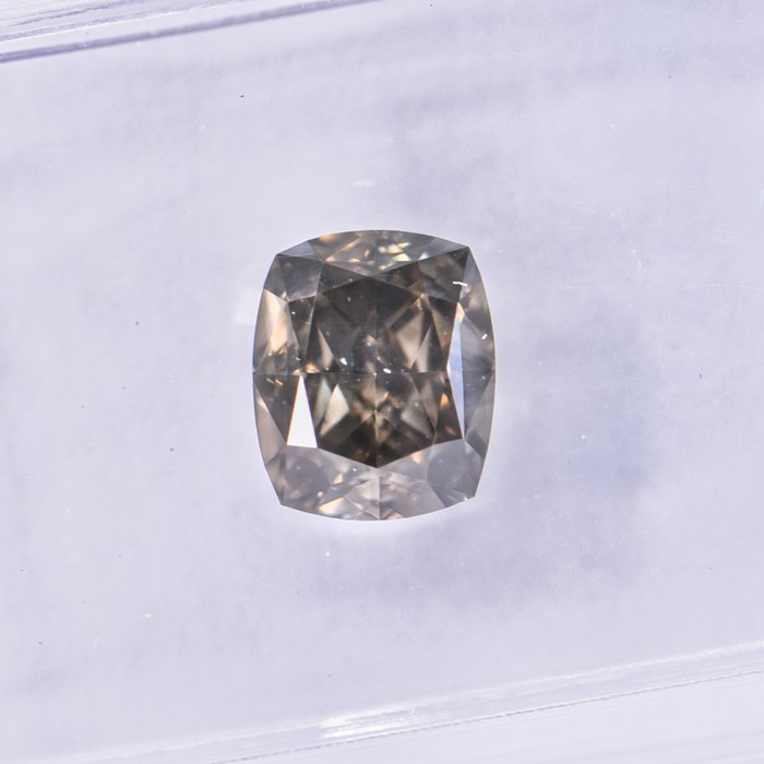 Ingen mindstepris - 1 pcs Diamant  (Naturfarvet)  - 1.06 ct - Pude - Fancy deep Brun, Grønlig Gul - SI1 - International Gemological Institute (IGI)