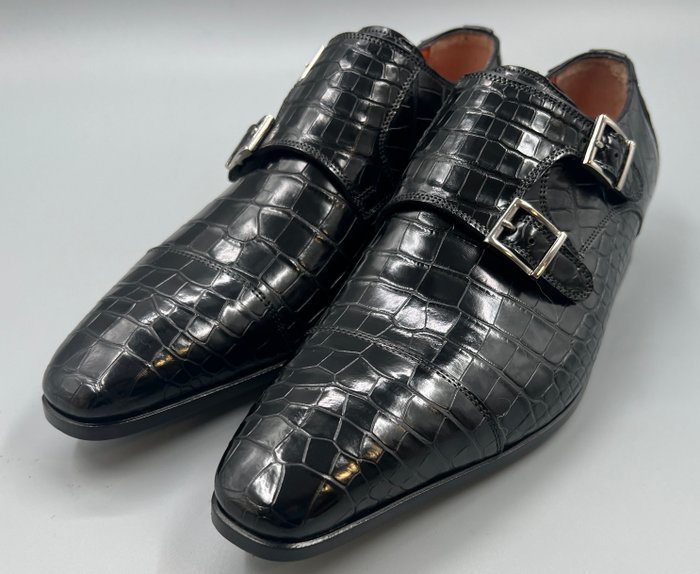 Santoni 5,5UK Alligator - No reserve price - Snøresko - Størelse: 40 (EU/IT) / 6 (UK) / 7 (US) - Ny og i æsken