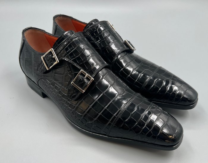 Santoni 5,5UK Alligator - No reserve price - Snøresko - Størelse: 40 (EU/IT) / 6 (UK) / 7 (US) - Ny og i æsken