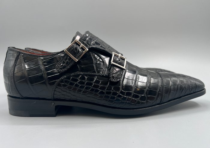 Santoni 5,5UK Alligator - No reserve price - Snøresko - Størelse: 40 (EU/IT) / 6 (UK) / 7 (US) - Ny og i æsken