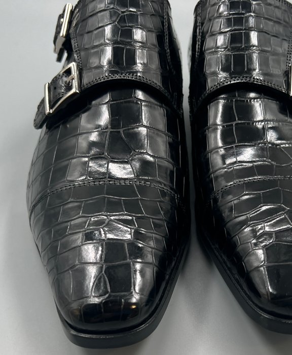 Santoni 5,5UK Alligator - No reserve price - Snøresko - Størelse: 40 (EU/IT) / 6 (UK) / 7 (US) - Ny og i æsken