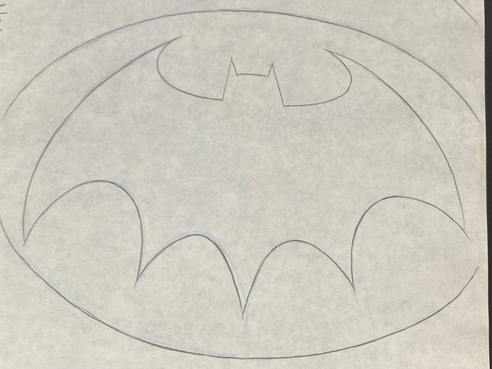 The Adventures Of Batman (1968) - 1 Original tegning af Batman logo! top og sjælden!