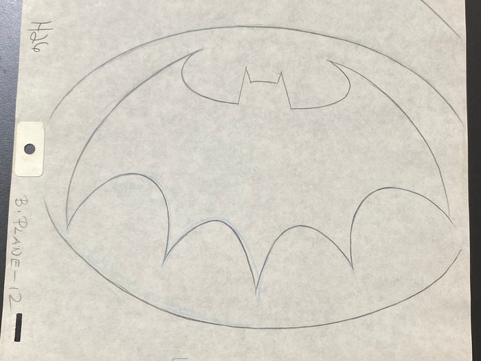 The Adventures Of Batman (1968) - 1 Original tegning af Batman logo! top og sjælden!