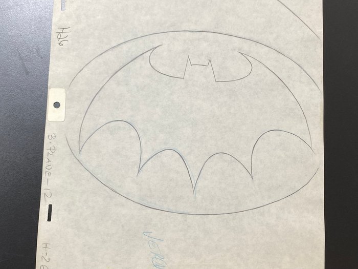 The Adventures Of Batman (1968) - 1 Original tegning af Batman logo! top og sjælden!