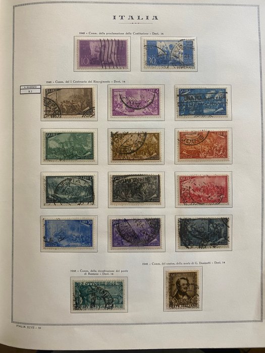 Den Italienske Republik 1945/2000 - Komplet italiensk rep.-samling med tjenester, herunder gymnastikserier på postkort signeret DIENA