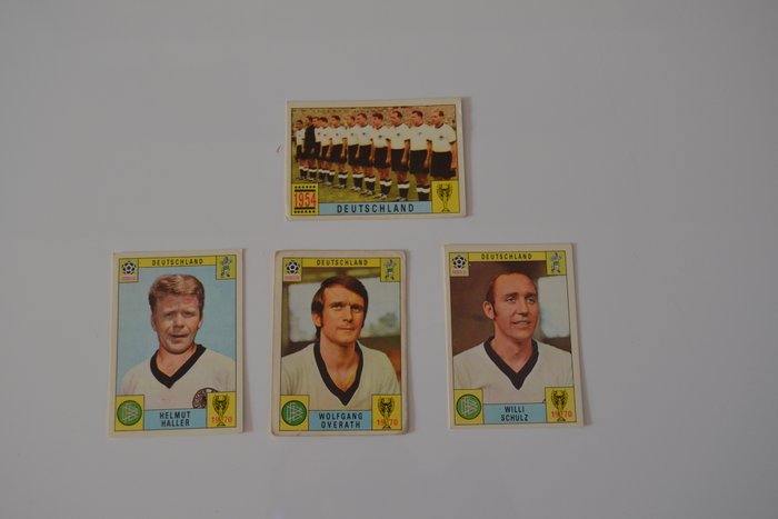 Panini - WC Mexico 70 - Equipe Allemagne  Willi Schulz  Helmut Haller  Wolgang overath - 4 Card