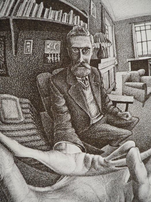 M.C. Escher (1898-1972) - Main avec globe réfléchissant