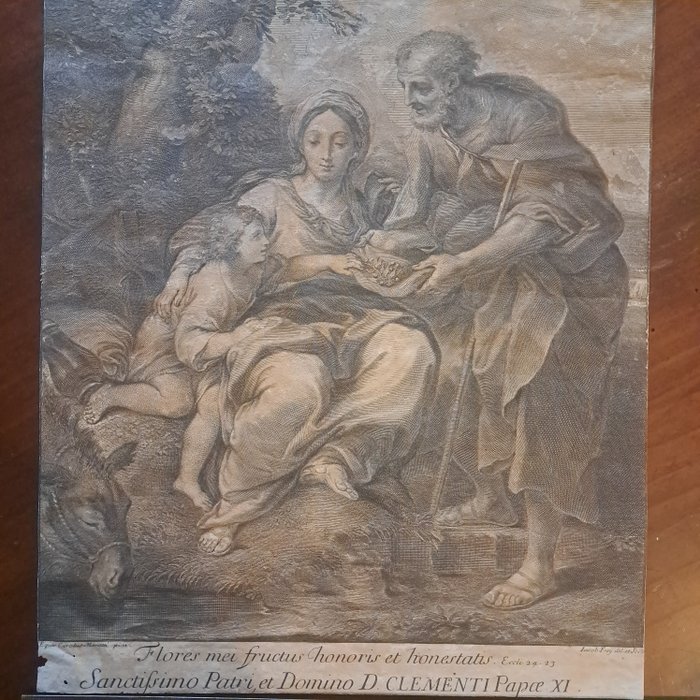 after Carlo maratti  (Camerano, 15 maggio 1625 – Roma, 15 dicembre 1713)  Giulio Romano Annibale - Collezione acqueforti scene religiose maestri del Rinascimento